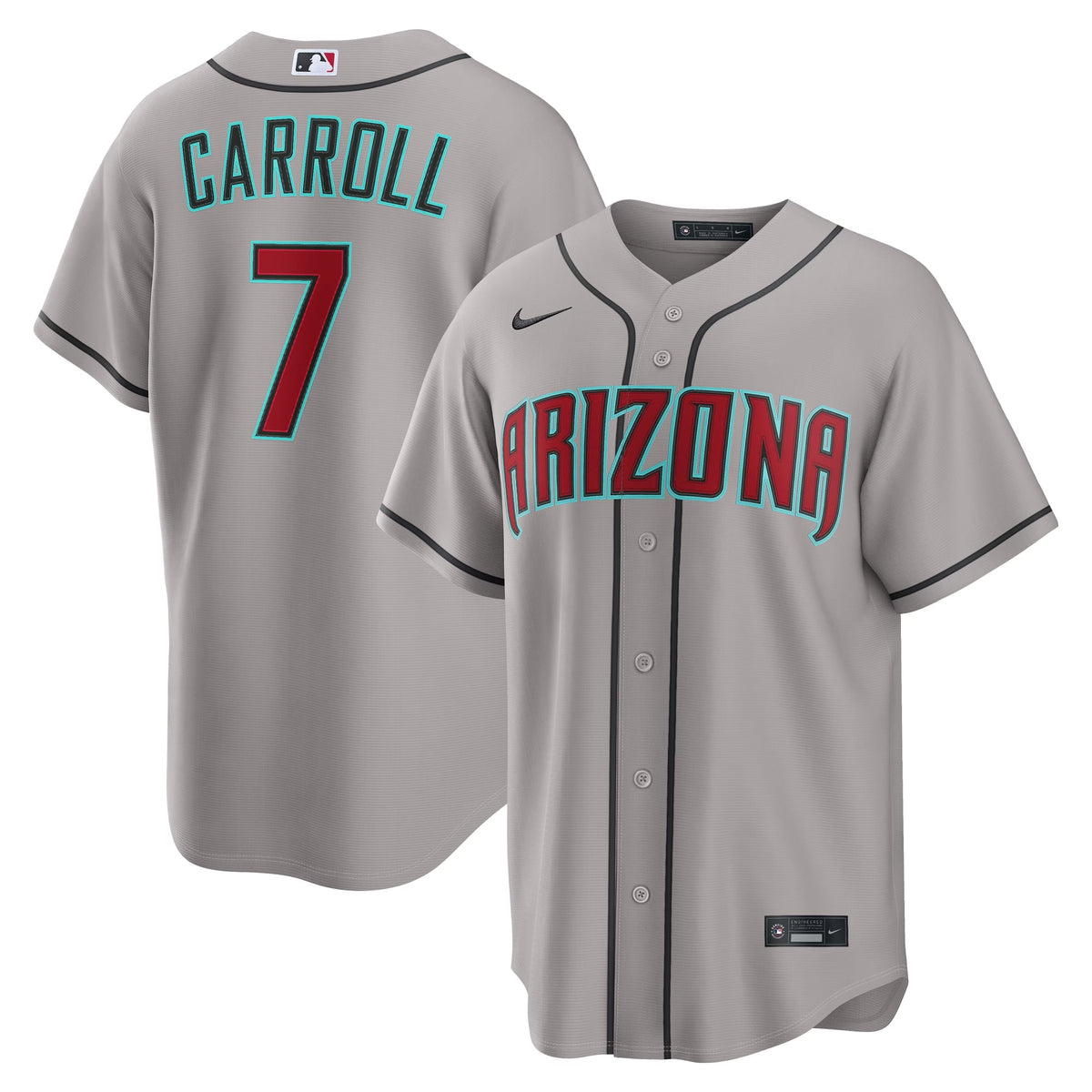 Men's Arizona Diamondbacks Corbin Carroll Nike Black Alternate Replica Jersey