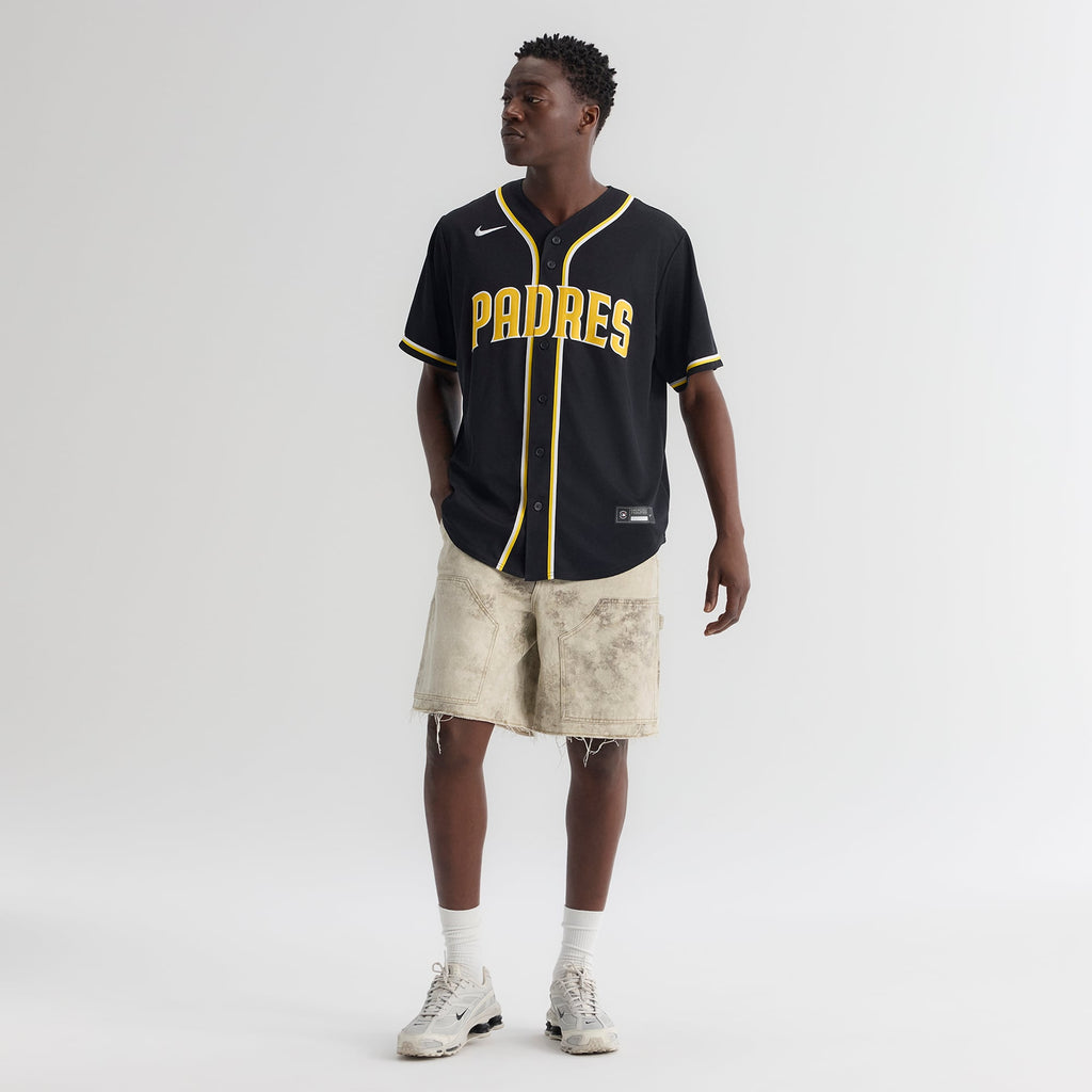 Men's San Diego Padres Jackson Merrill Nike Fashion Replica Black Out Jersey