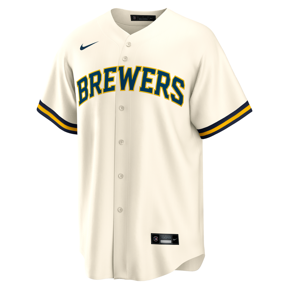 Men's Milwaukee Brewers Bob Uecker Nike Cream Home Retired Player Replica Jersey