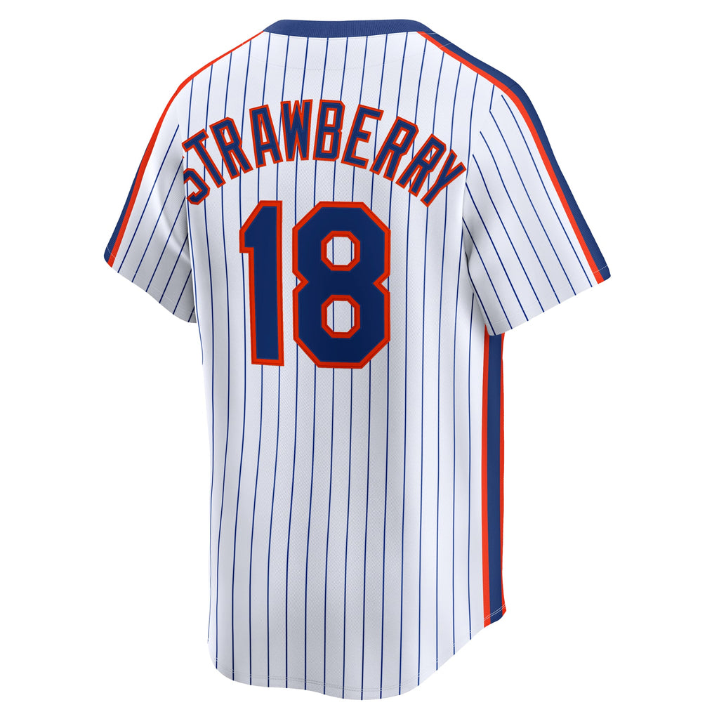 Men's New York Mets Darryl Strawberry Nike White Throwback Cooperstown Collection Limited Jersey