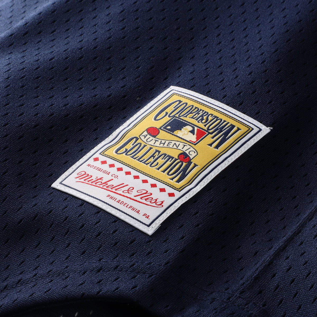 Men's New York Yankees Rickey Henderson Mitchell & Ness Navy Cooperstown Collection Mesh Batting Practice Button-Up Jersey