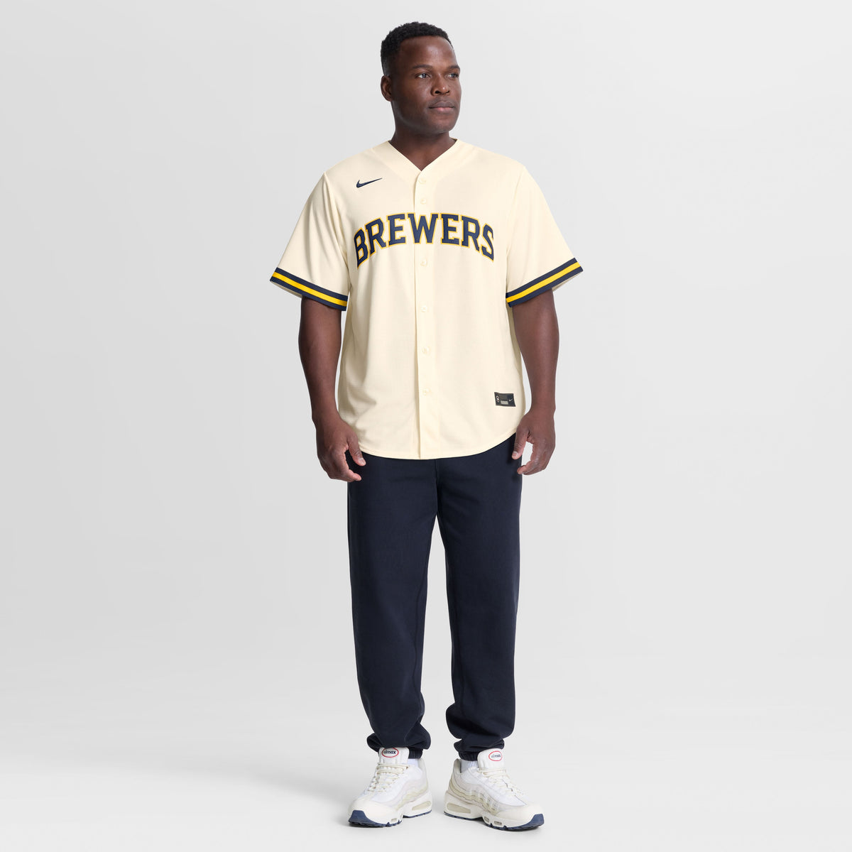 Men's Milwaukee Brewers Jackson Chourio Nike Cream Home Replica Jersey