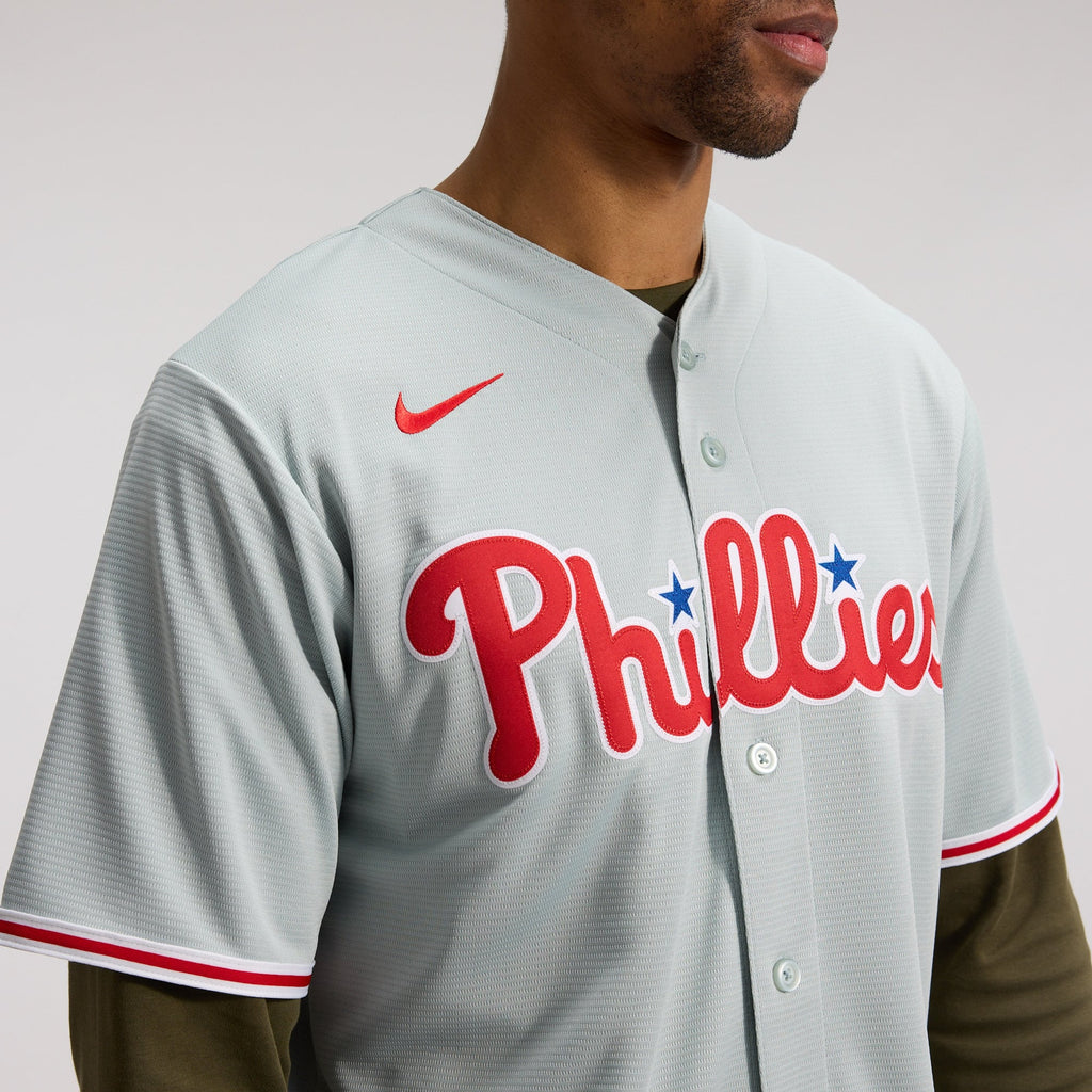 Men's Philadelphia Phillies Bryce Harper Nike Gray Road Replica Jersey