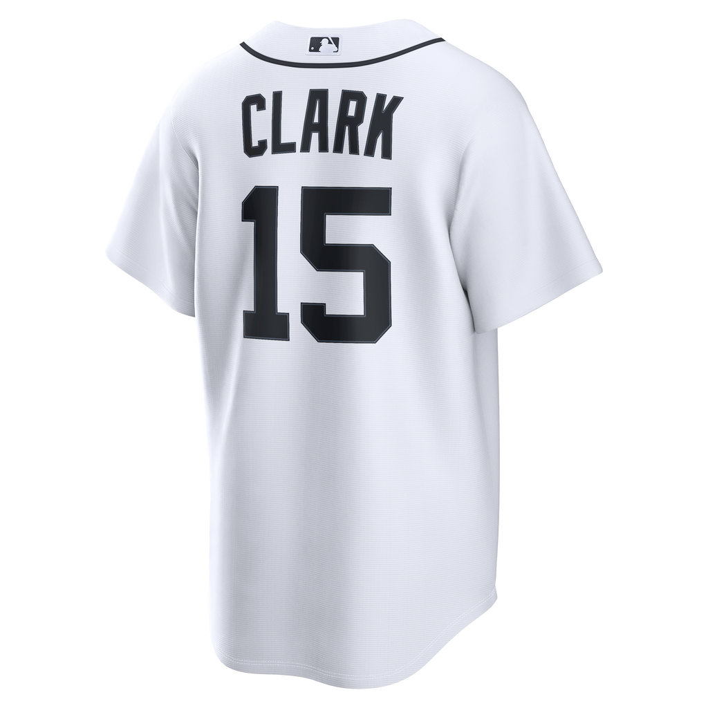 Men's Detroit Tigers Max Clark Nike White Home Replica Jersey