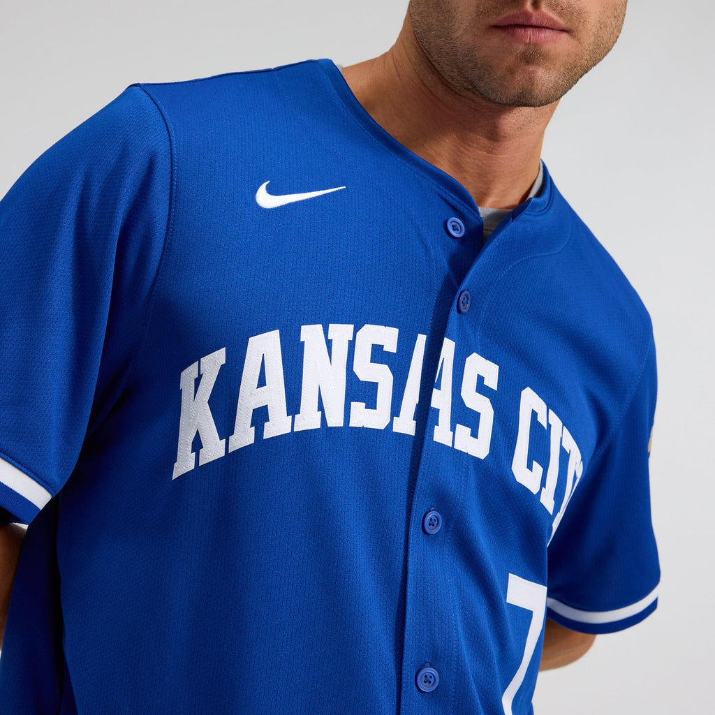 Men's Kansas City Royals Bobby Witt Jr. Nike Royal Alternate 2 Limited Player Jersey