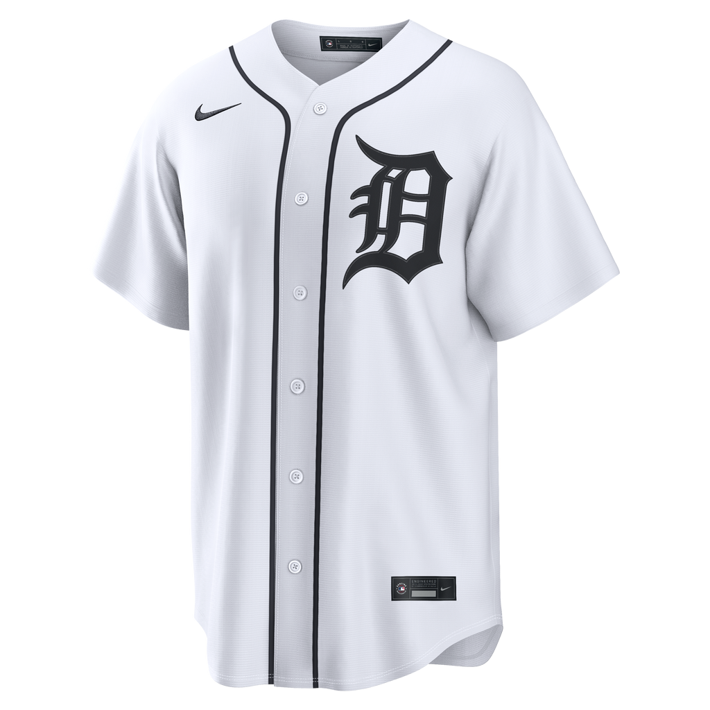 Men's  Detroit Tigers Tarik Skubal Nike White Home Replica Jersey