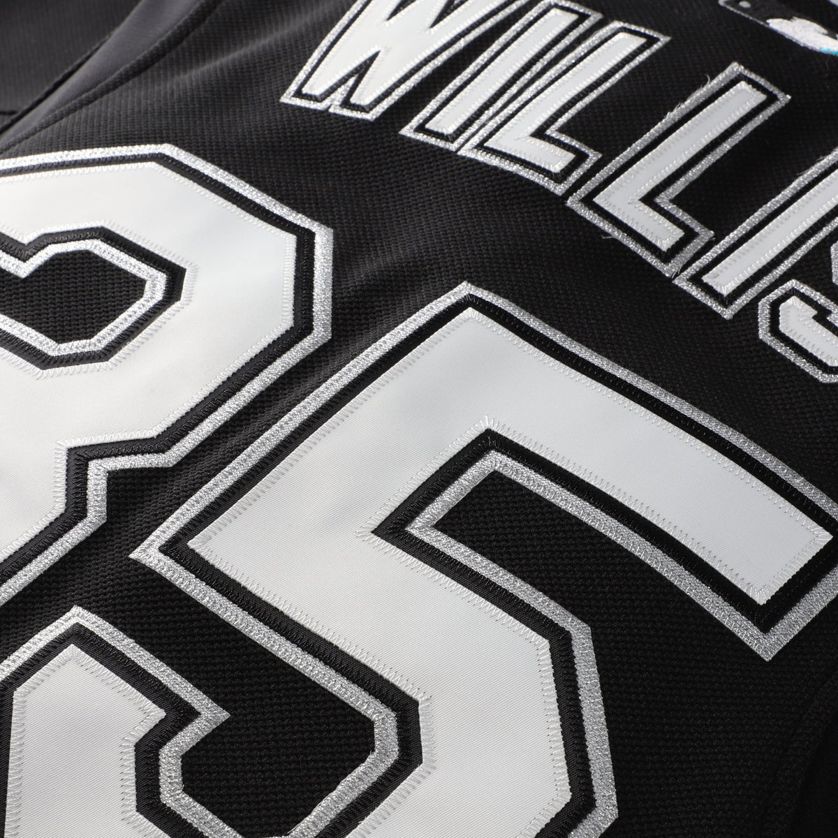 Men's Florida Marlins Dontrelle Willis Mitchell & Ness Black Cooperstown Collection Mesh Batting Practice Button-Up Jersey