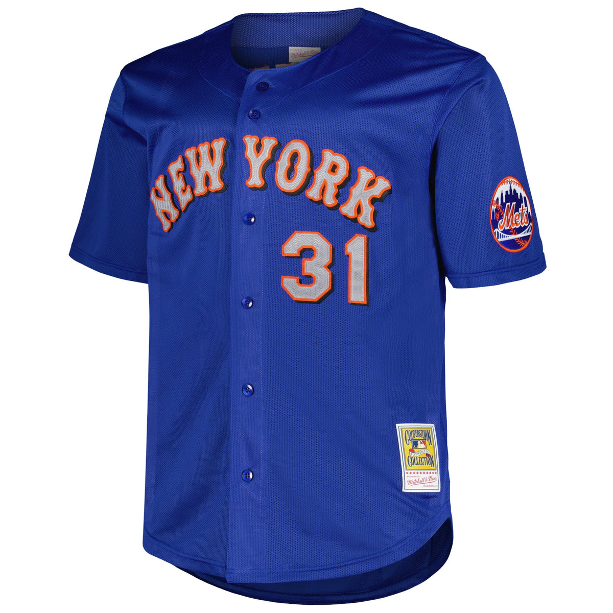 Men's New York Mets Mike Piazza Mitchell & Ness Black Big & Tall Cooperstown Mesh Batting Practice Jersey