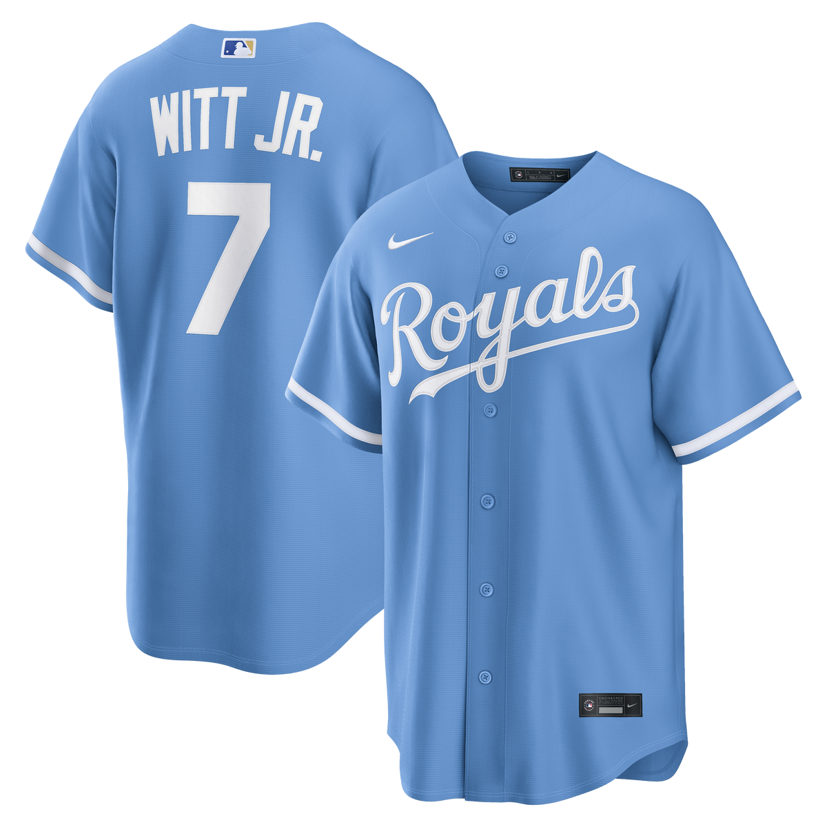 Men's Kansas City Royals Bobby Witt Jr. Nike Gray Road Replica Jersey