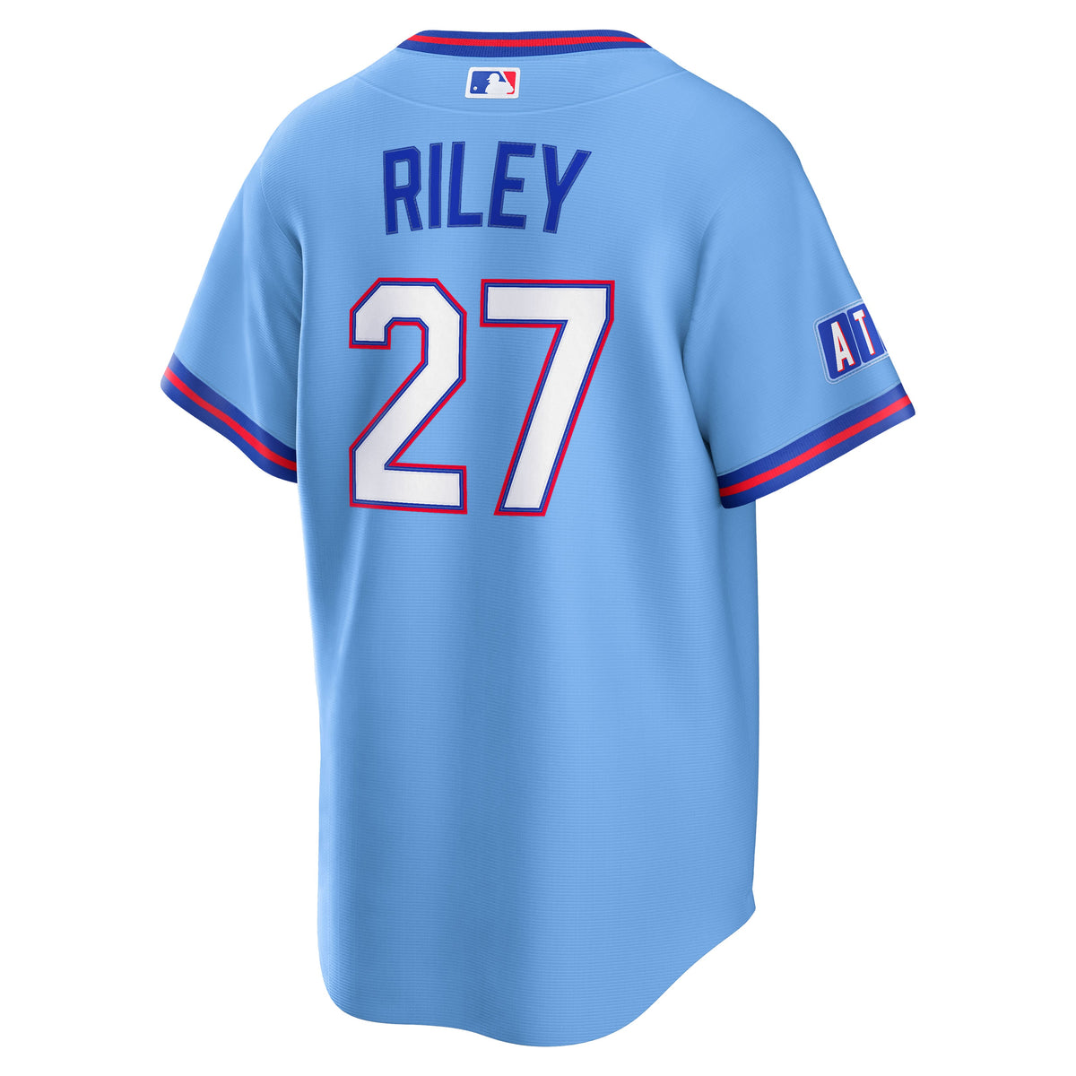 Men's Atlanta Braves Austin Riley Nike Powder Blue 2026 City Connect Stadium Jersey