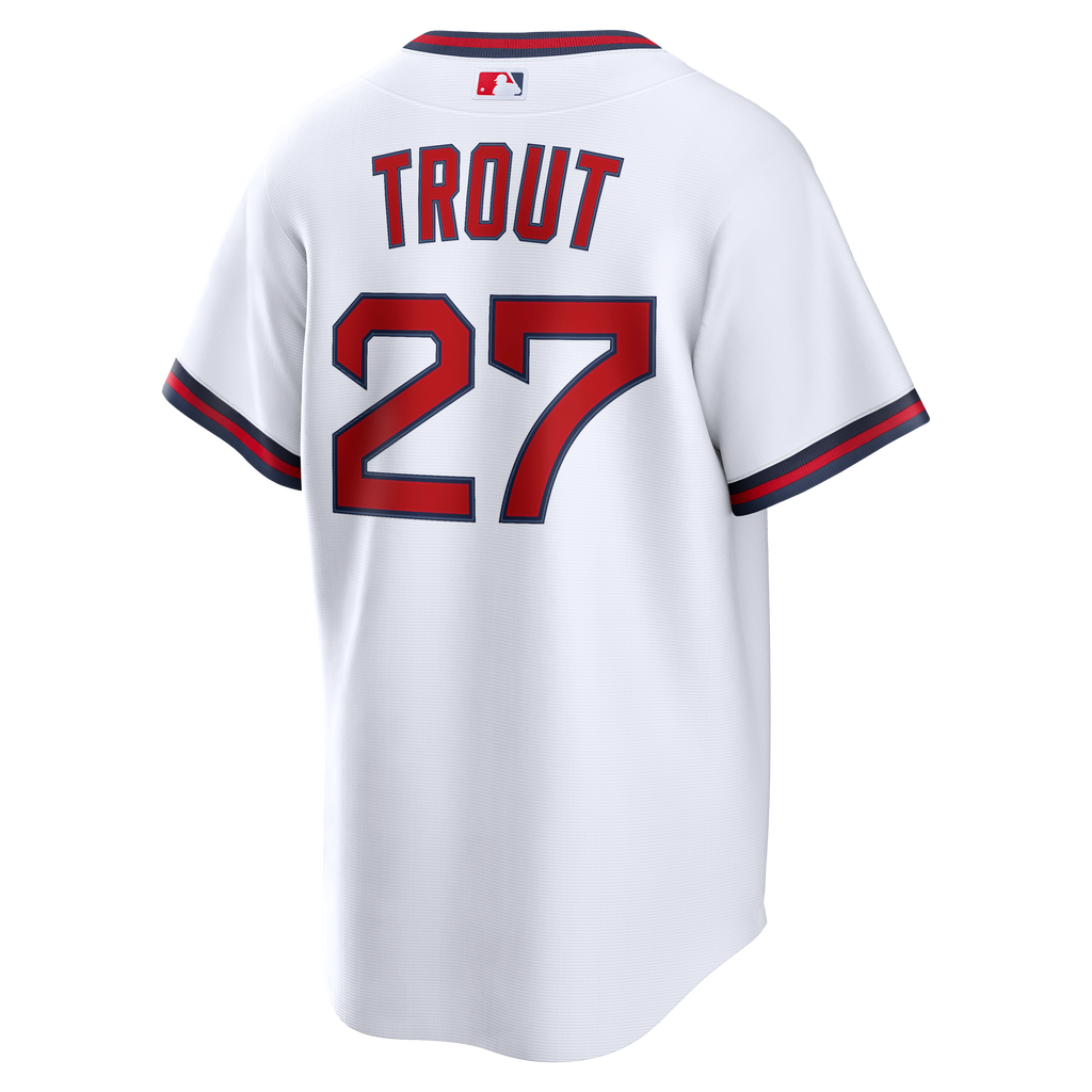 Men's Los Angeles Angels Mike Trout Nike Gray Road Replica Jersey