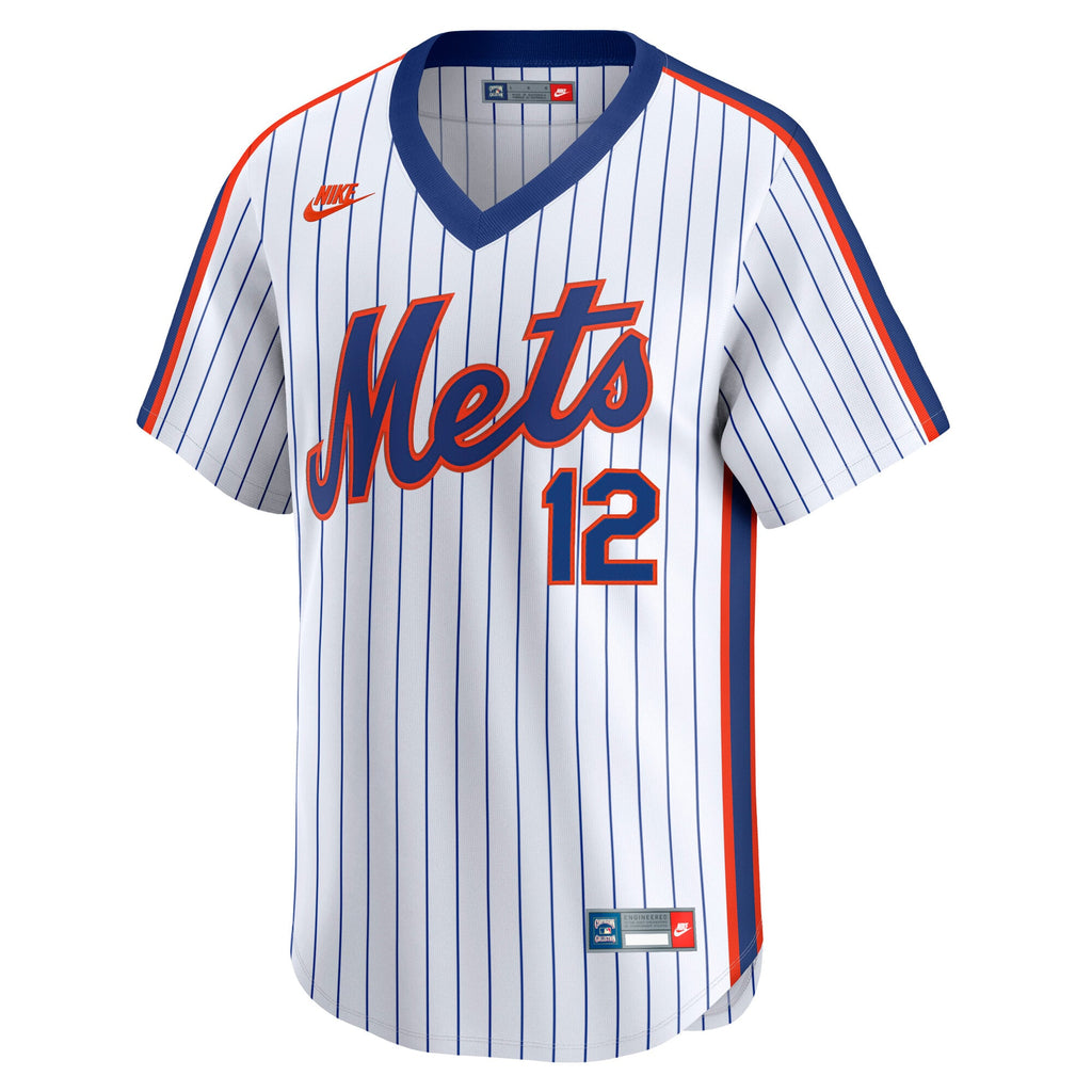 Men's New York Mets Francisco Lindor Nike White Throwback Cooperstown Collection Limited Jersey