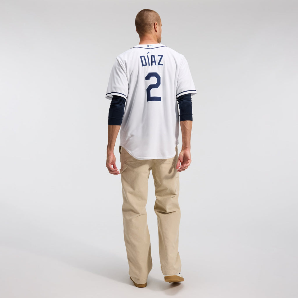 Men's  Tampa Bay Rays Yandy Díaz Nike White Home Replica Jersey