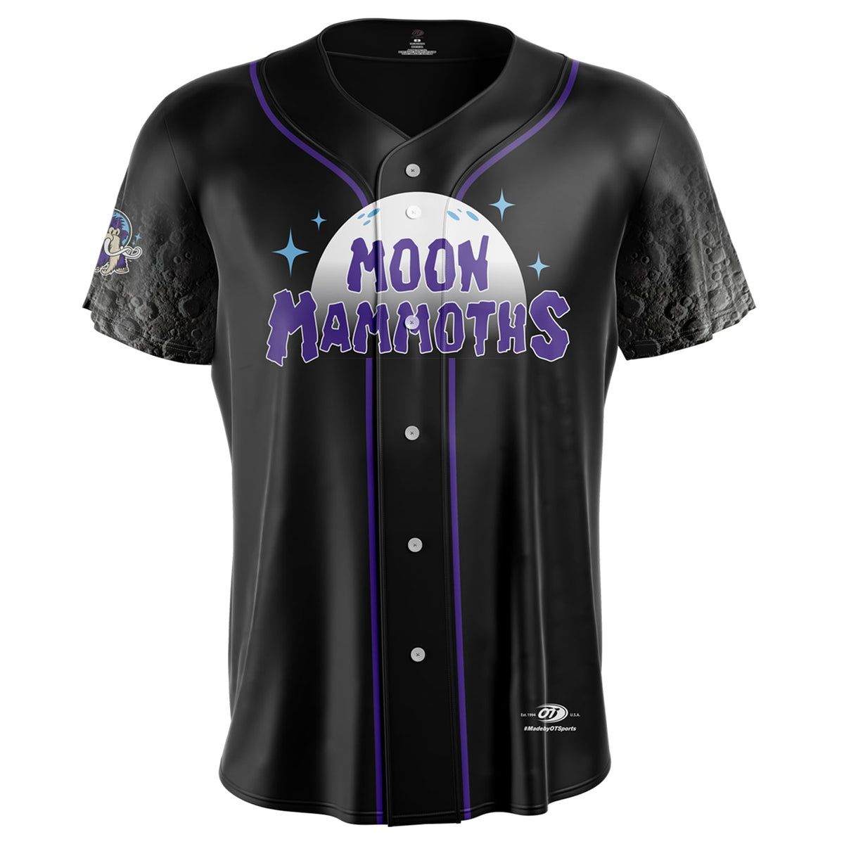 Men's Erie SeaWolves Black Moon Mammoths Alternate Replica Jersey