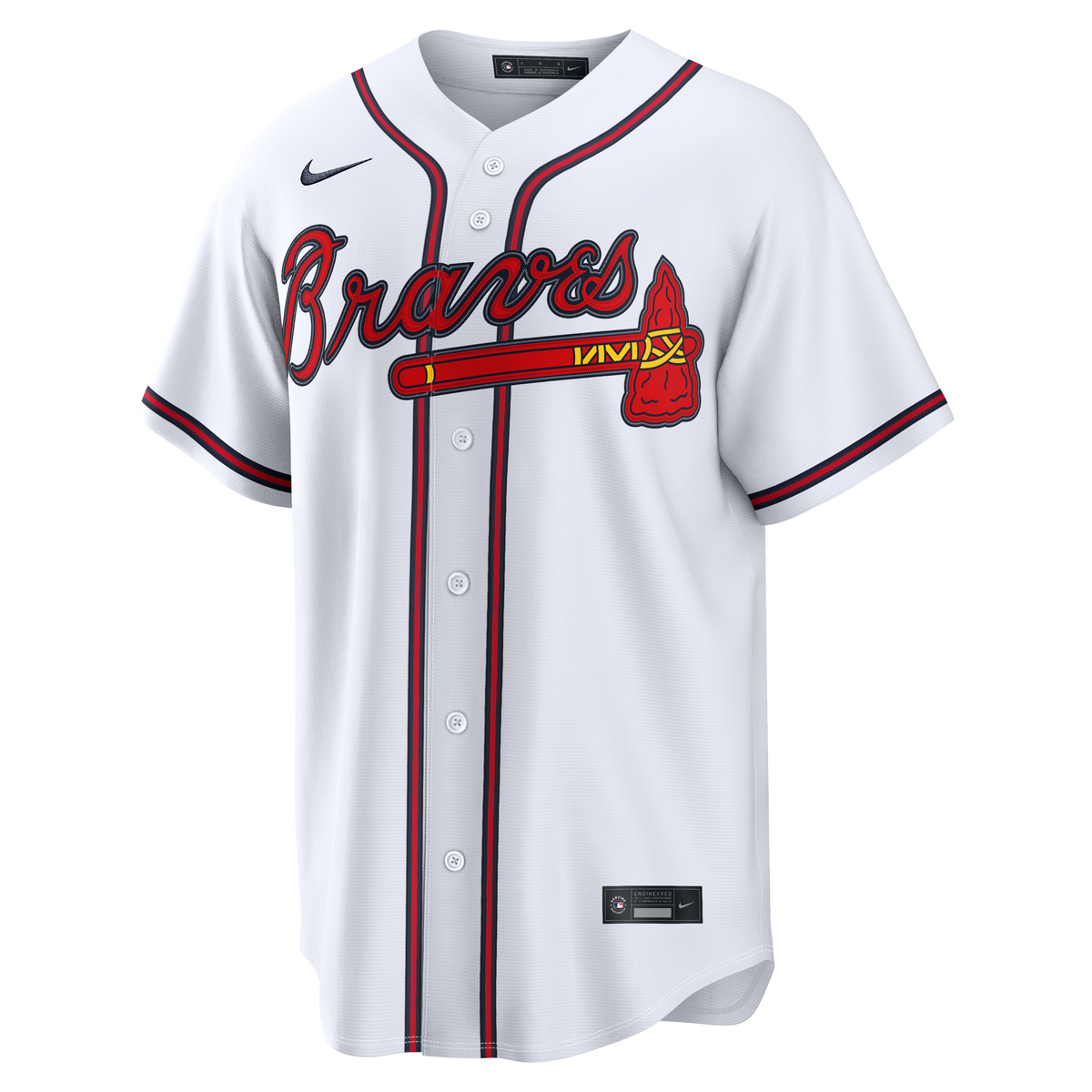 Men's Atlanta Braves Grant Holmes Nike White Home Replica Jersey