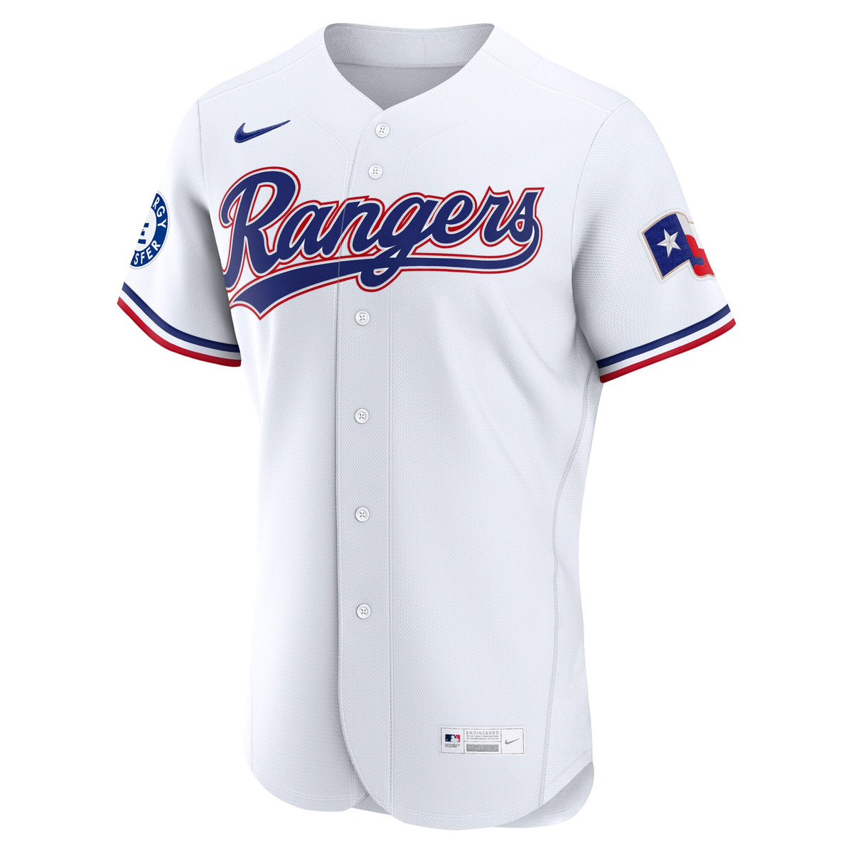 Men's Texas Rangers Nike Light Blue Alternate Sponsor Patch Authentic Jersey