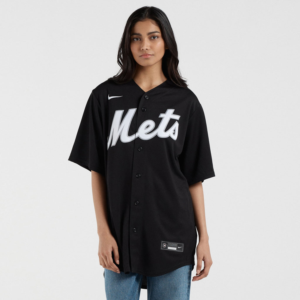 Men's New York Mets Francisco Lindor Nike Black  Replica Player Jersey