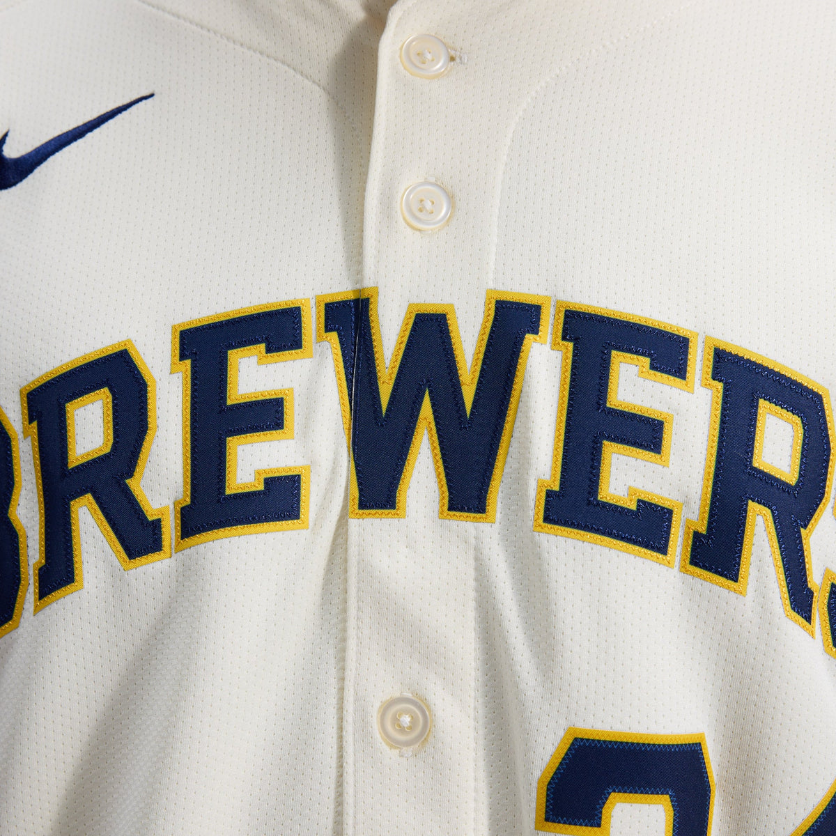 Men's Milwaukee Brewers William Contreras Nike Cream Home Limited Player Jersey