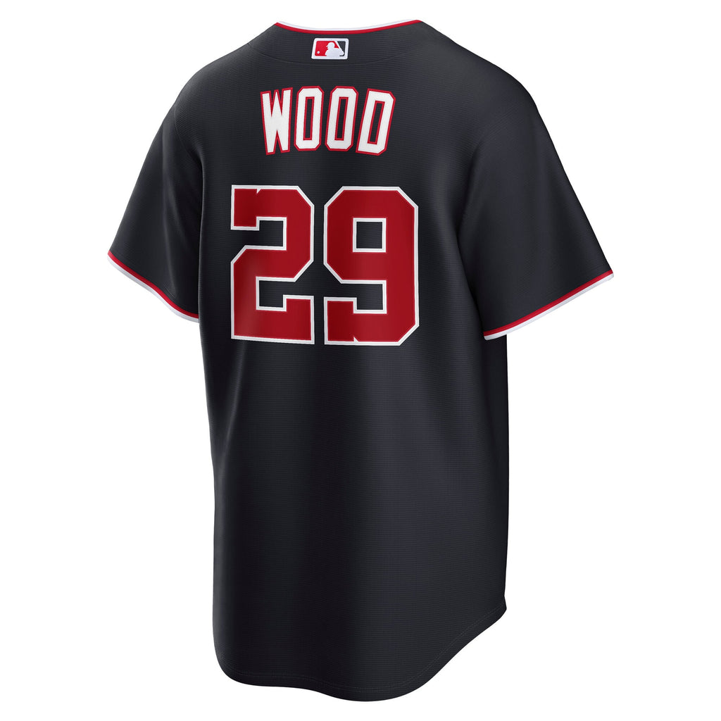 Men's Washington Nationals James Wood Nike Gray Road Replica Jersey
