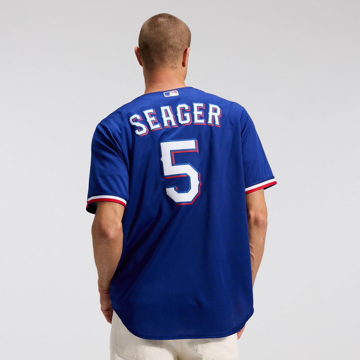 Men's Texas Rangers Corey Seager Nike Gray Road Replica Jersey