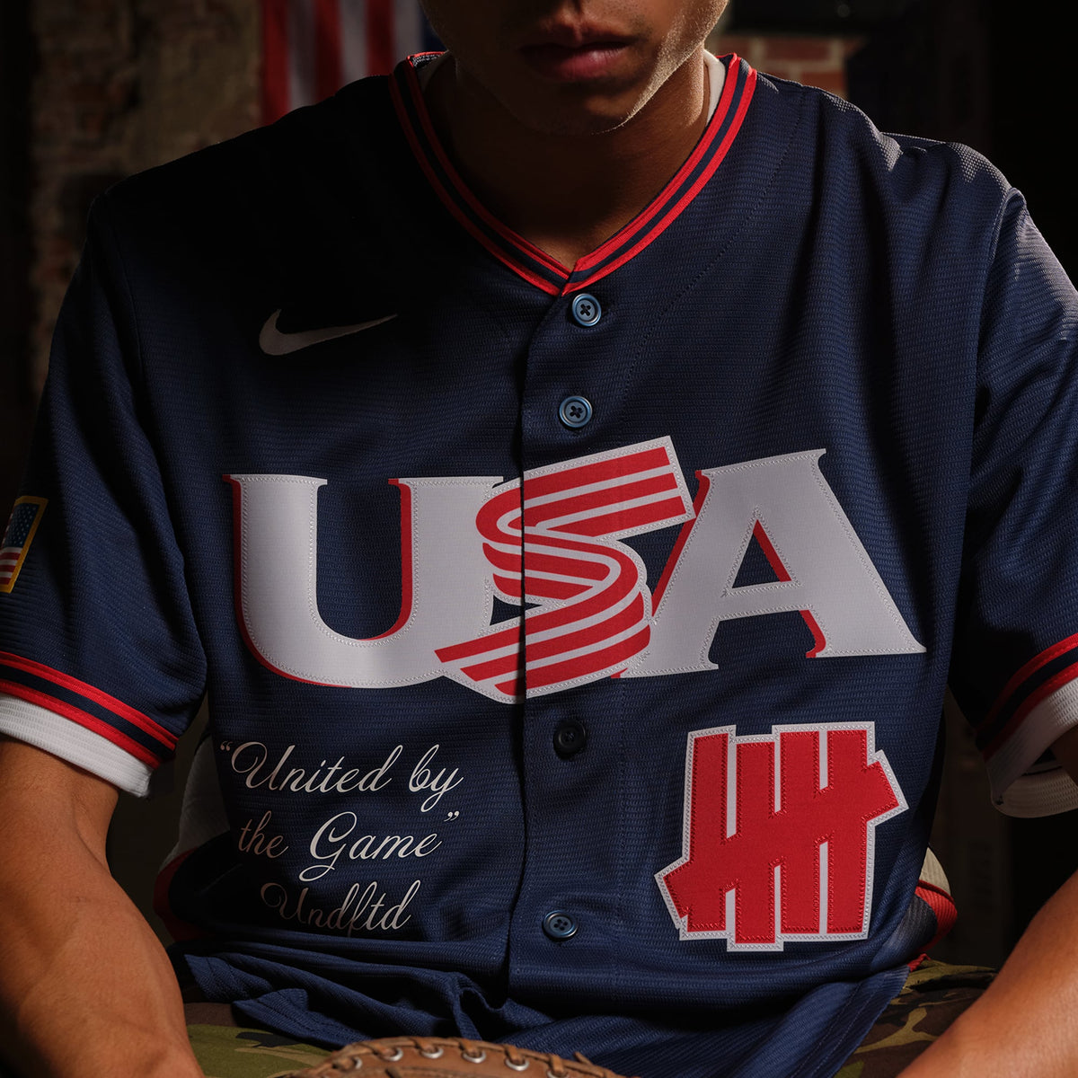 Men's USA Baseball Nike x Undefeated Navy 2026 World Baseball Classic Stadium Jersey
