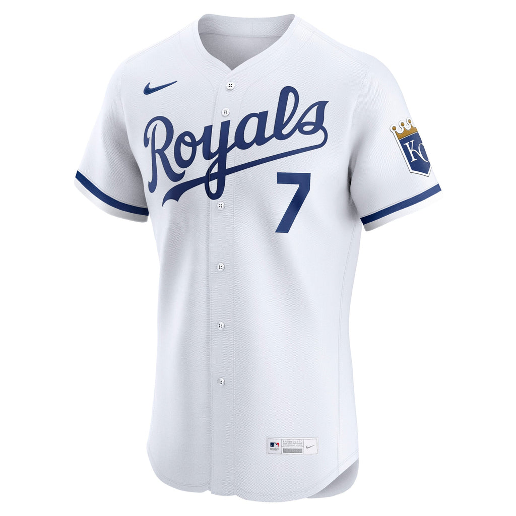Men's Kansas City Royals Bobby Witt Jr. Nike White Home Elite Player Jersey