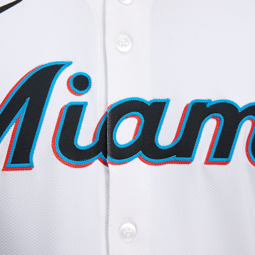 Men's Miami Marlins Nike White Home Elite Jersey