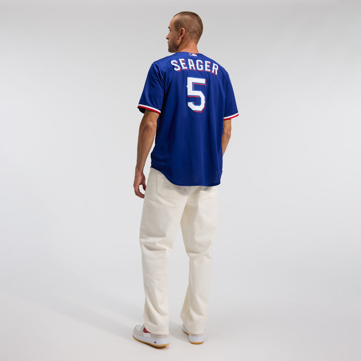 Men's Texas Rangers Corey Seager Nike Gray Road Replica Jersey