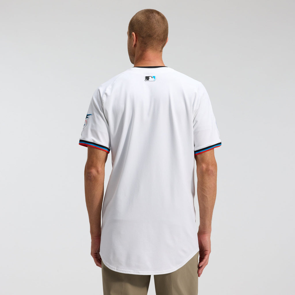 Men's Miami Marlins Nike White Home Elite Jersey