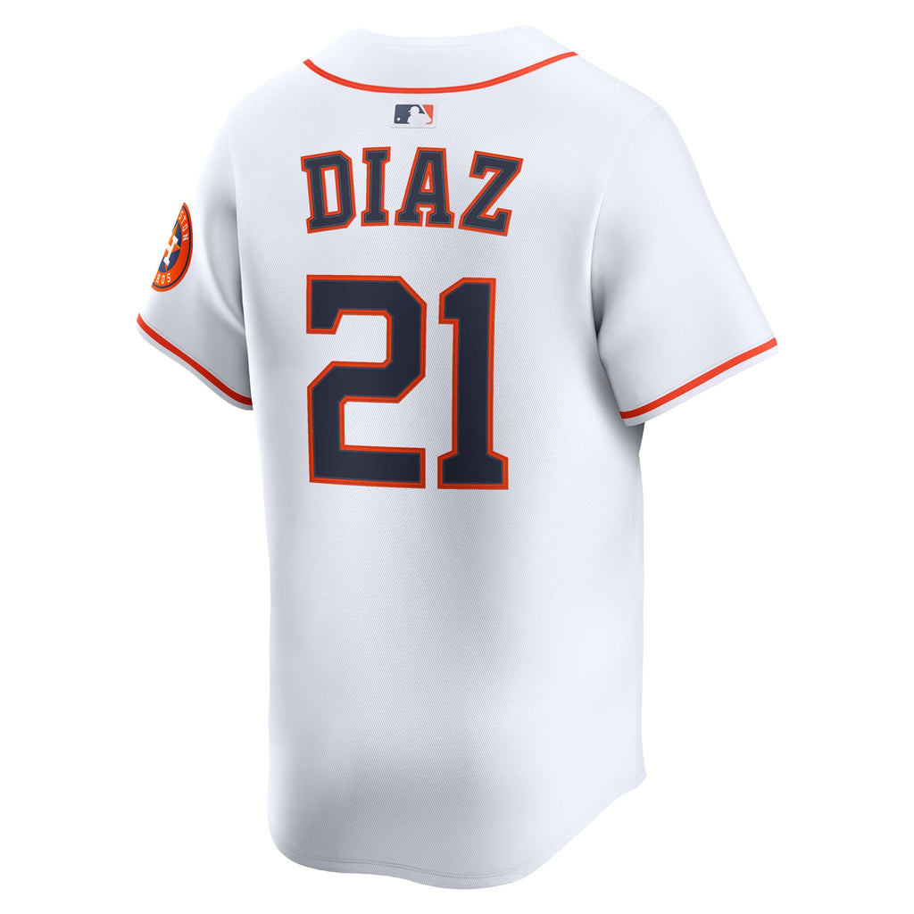 Men's Houston Astros Yainer Diaz Nike White Home Limited Player Jersey