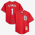 Men's St. Louis Cardinals Ozzie Smith Mitchell & Ness Scarlet Authentic Batting Practice Jersey