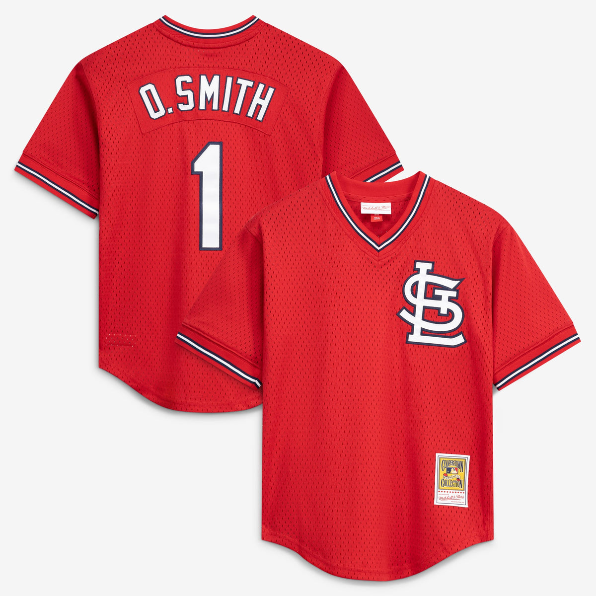 Men's St. Louis Cardinals Ozzie Smith Mitchell & Ness Navy Authentic Batting Practice Jersey