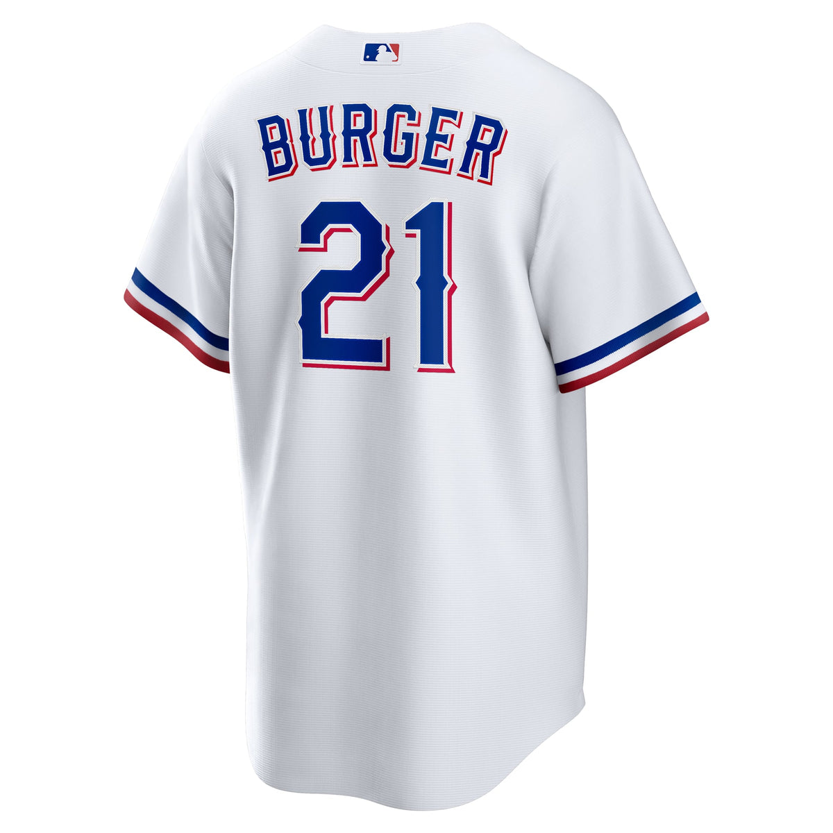 Men's Texas Rangers Jake Burger Nike White Home Replica Jersey