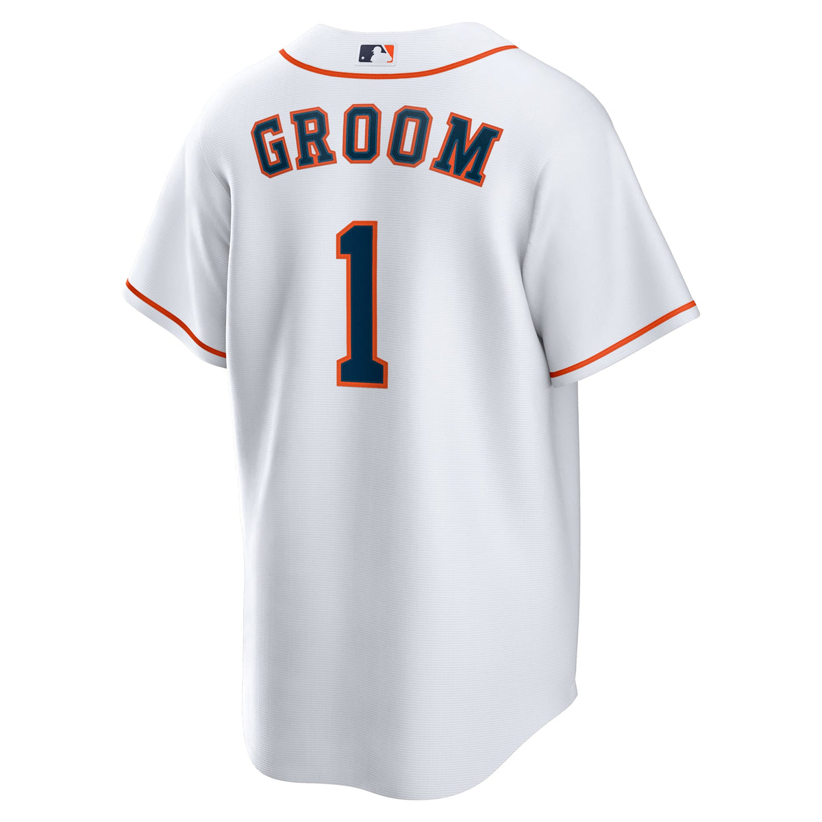 Men's Houston Astros  Nike White #1 Groom Home Replica Jersey