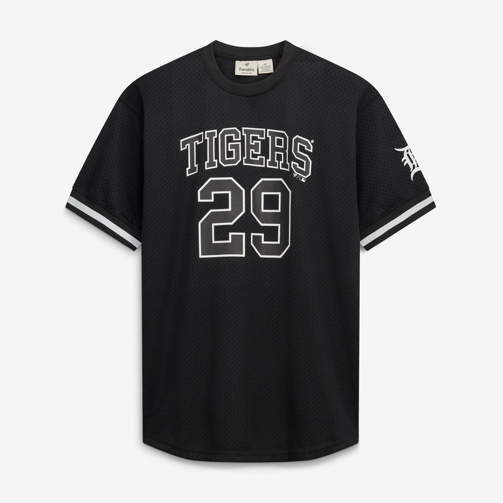 Men's Detroit Tigers Tarik Skubal Fanatics Black/White Big & Tall Heavyweight Mesh Jersey