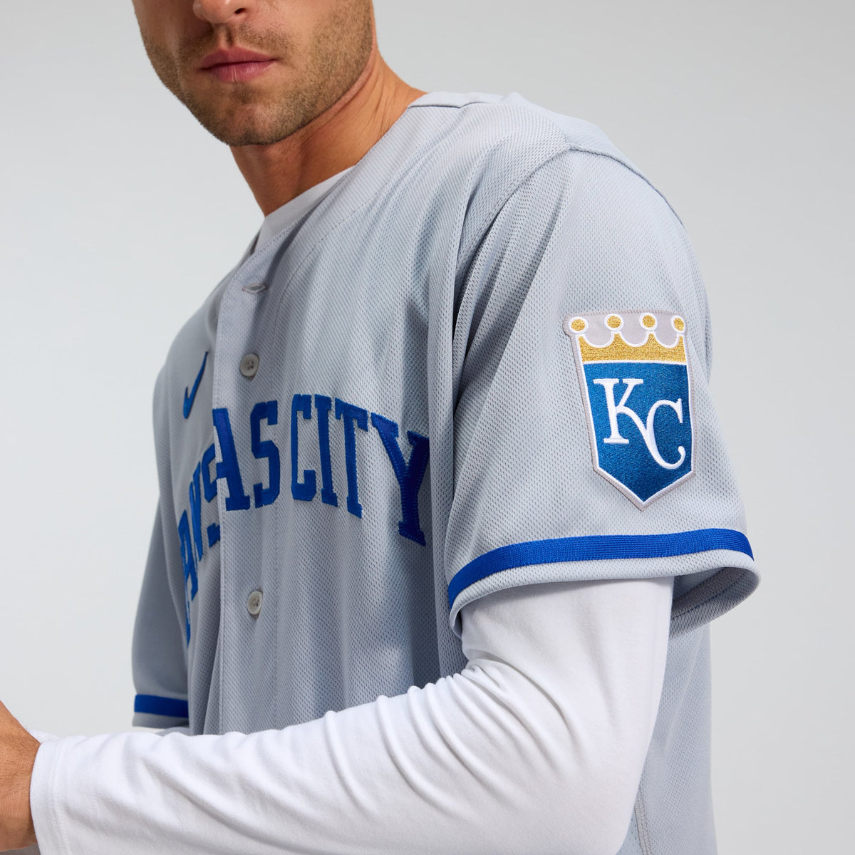 Men's Kansas City Royals Nike Gray 2022 Road Authentic Jersey