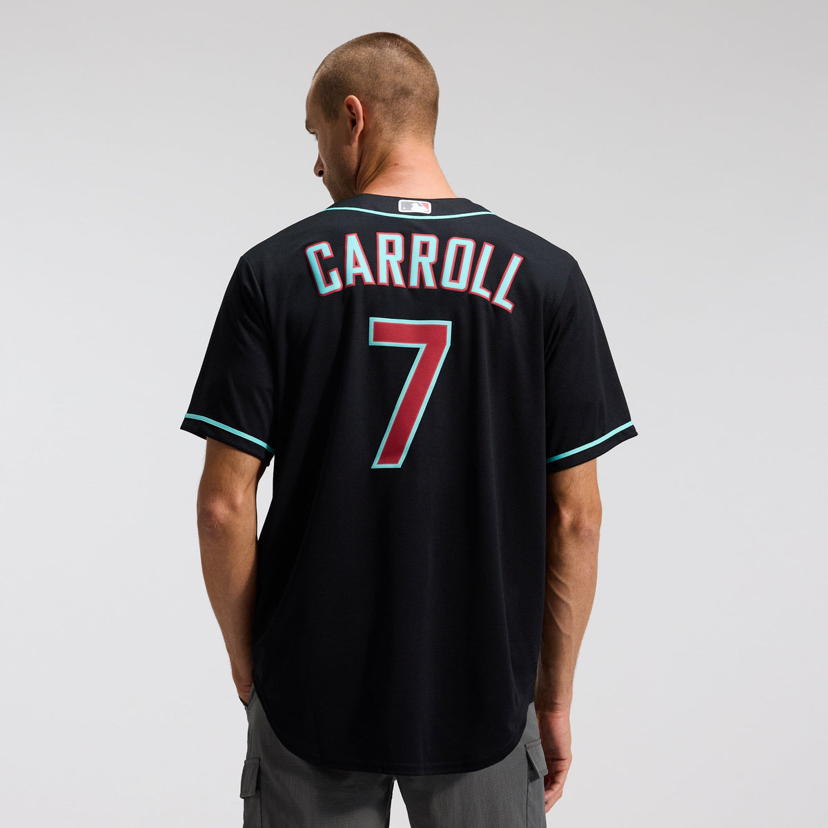 Men's Arizona Diamondbacks Corbin Carroll Nike Black Alternate Replica Jersey