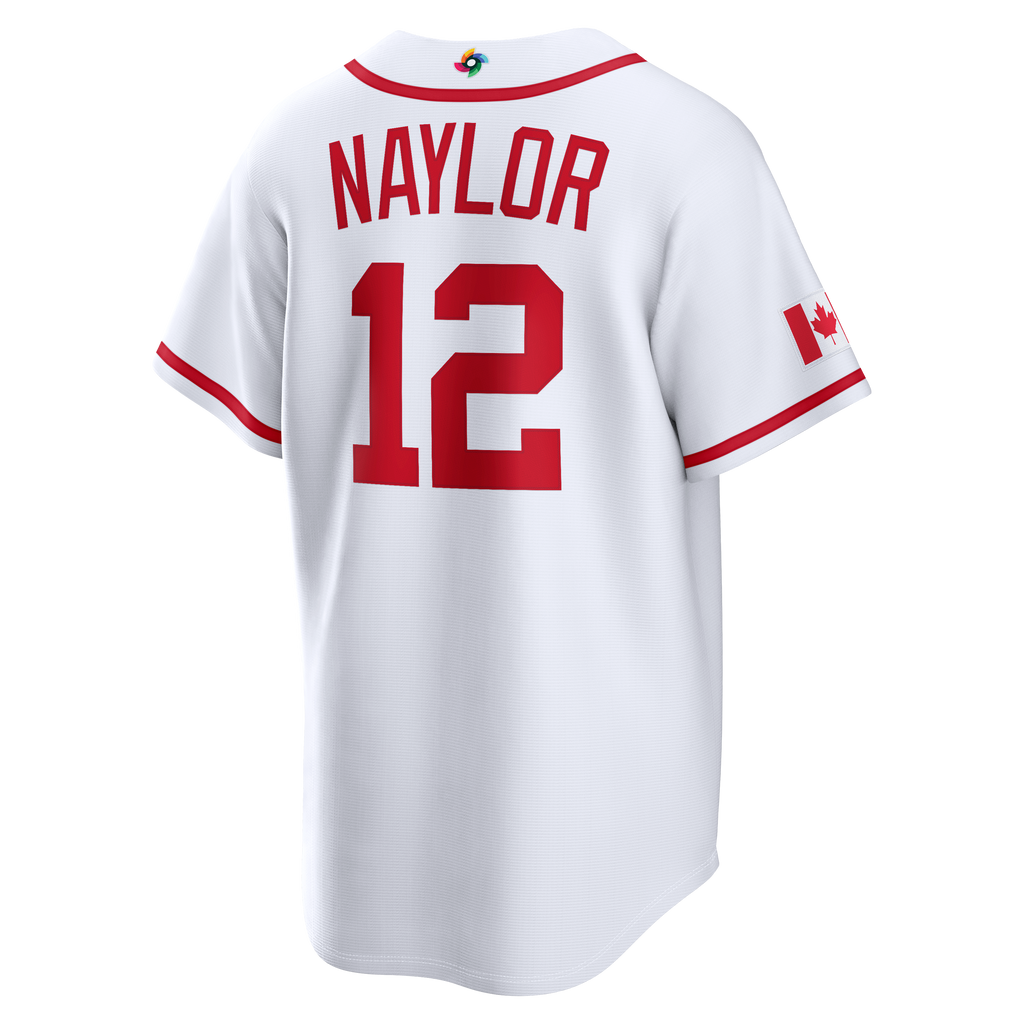 Men's Canada Baseball Josh Naylor Nike White 2026 World Baseball Classic Home Stadium Jersey