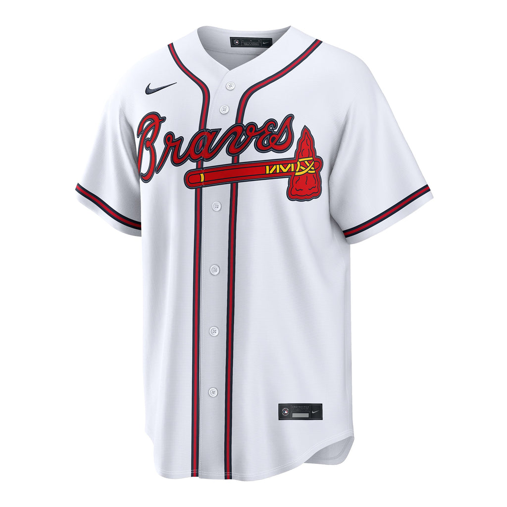 Men's Atlanta Braves Spencer Schwellenbach Nike White Home Replica Jersey