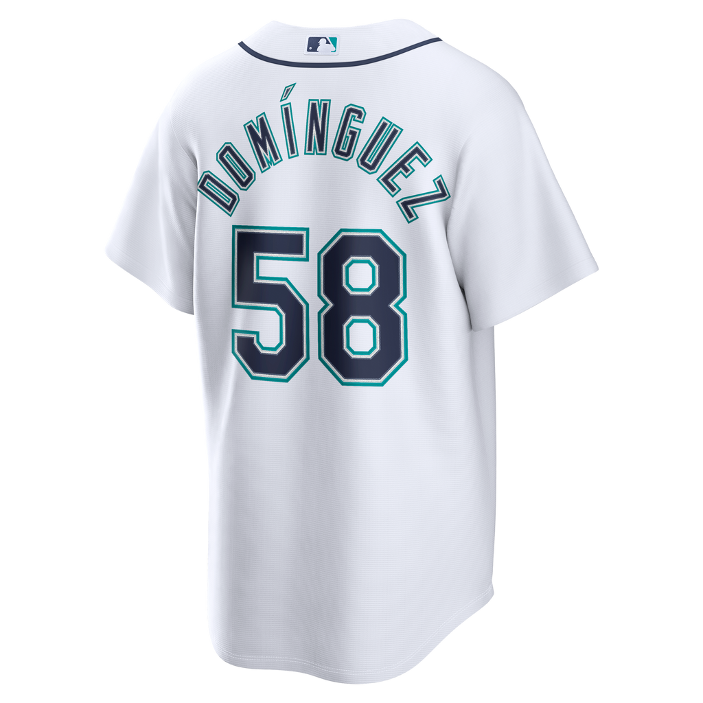 Men's Seattle Mariners Seranthony Domínguez Nike White Home Replica Jersey