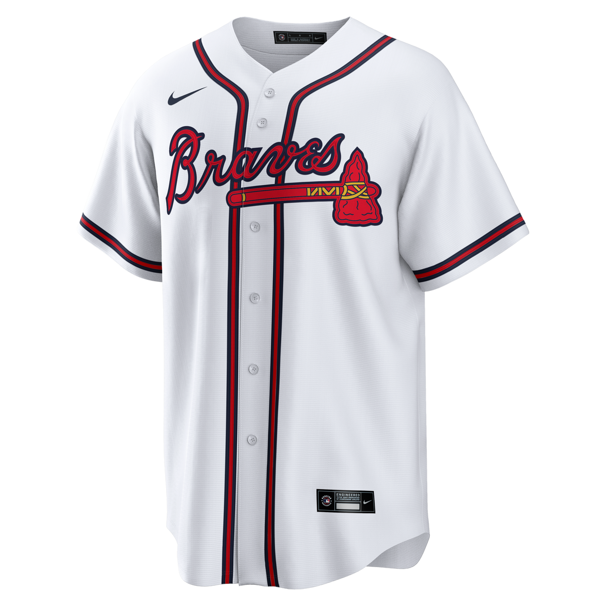 Men's Atlanta Braves John Smoltz Nike White Home Retired Player Replica Jersey