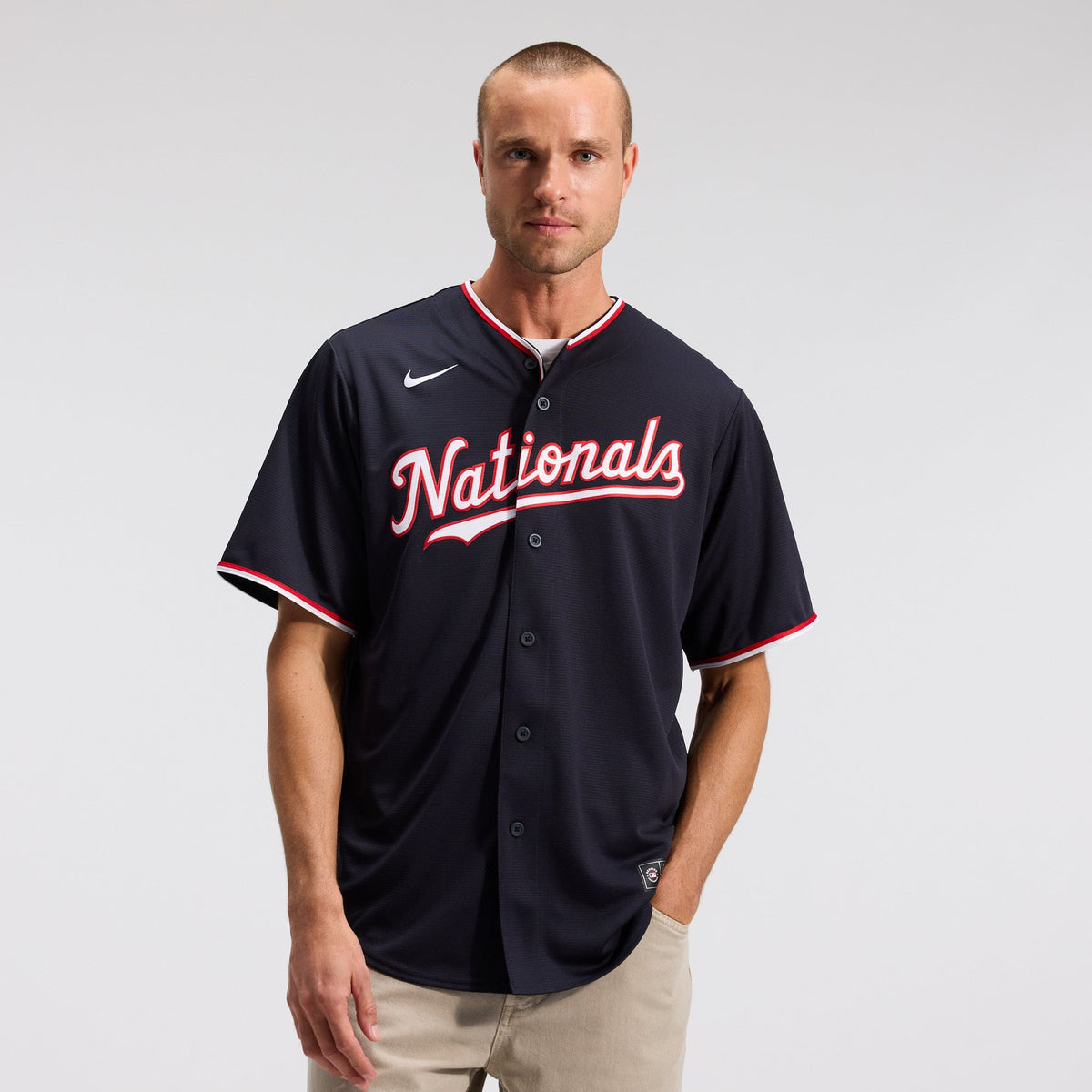 Men's Washington Nationals Dylan Crews Nike Navy Alternate Replica Jersey