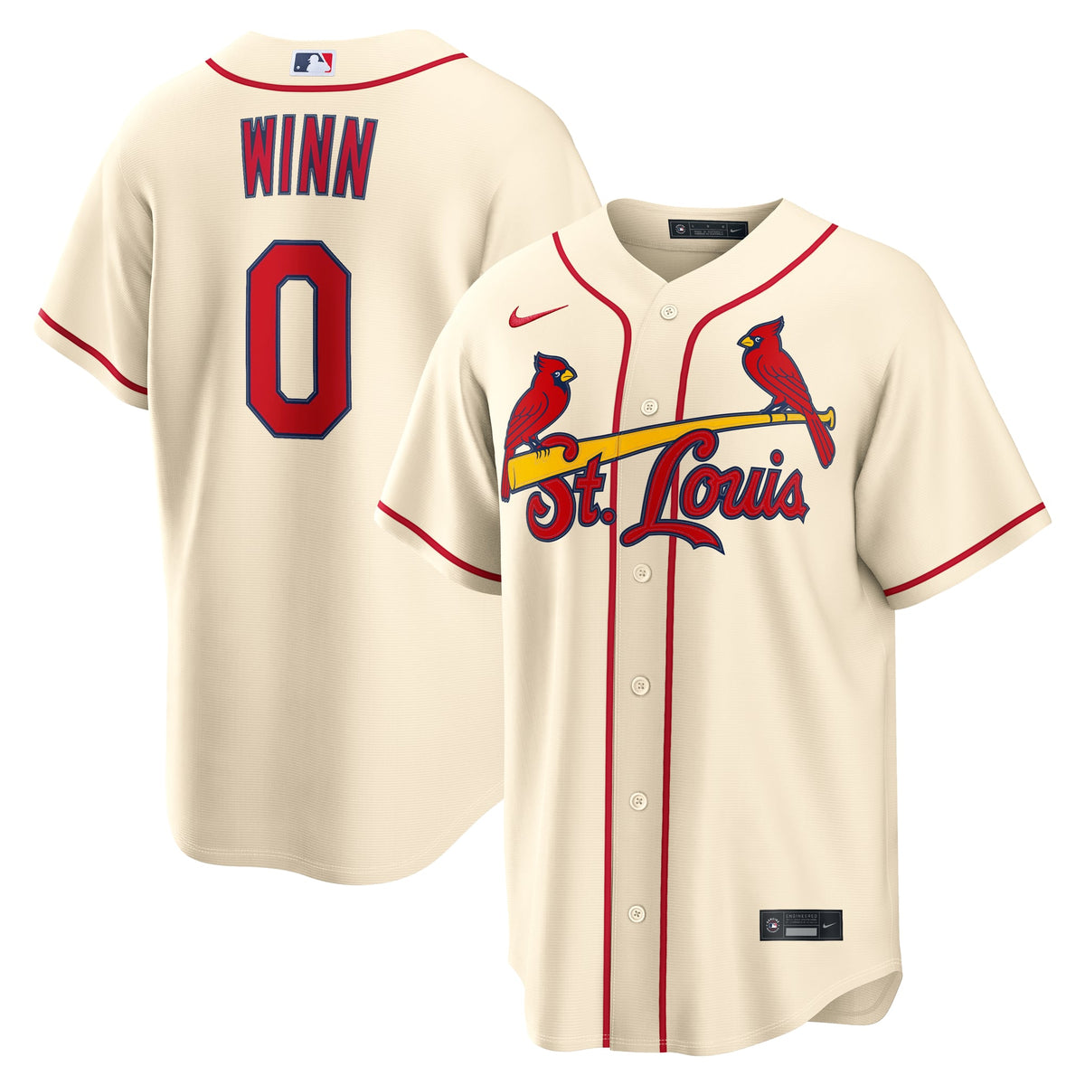 Men's St. Louis Cardinals Masyn Winn Nike Light Blue Alternate Replica Jersey