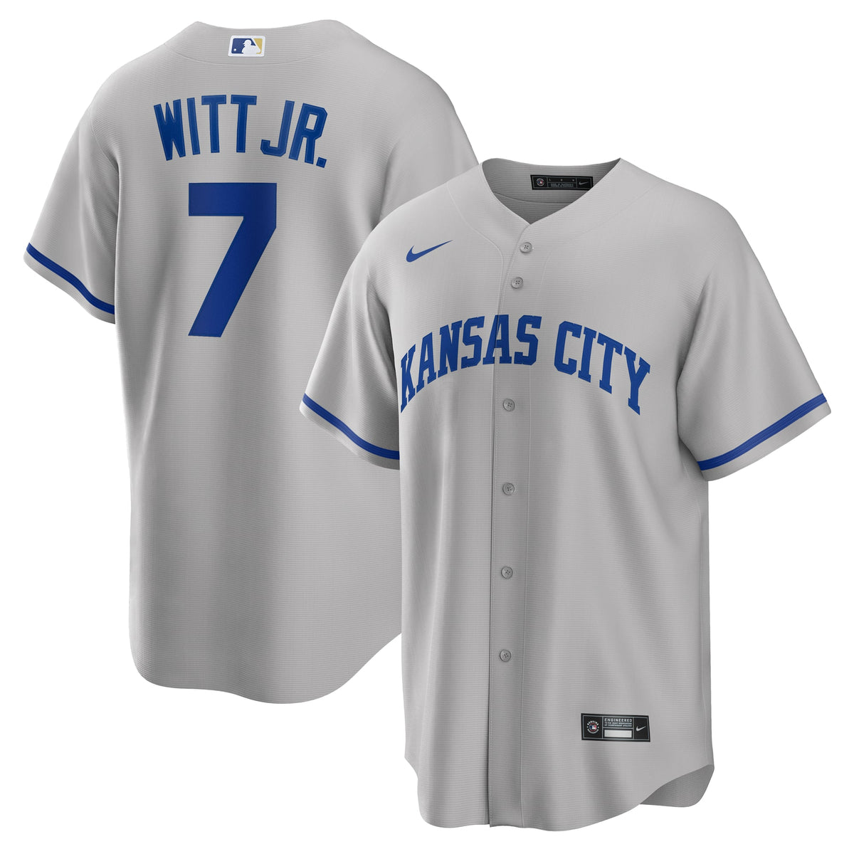 Men's Kansas City Royals Bobby Witt Jr. Nike Rush Blue Alternate 2 Replica Jersey
