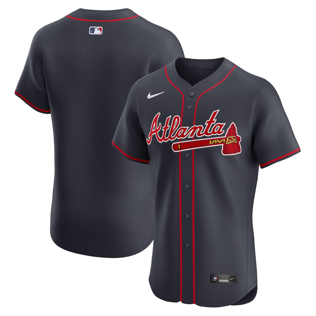 Men's Atlanta Braves Nike Navy Alternate Elite Jersey