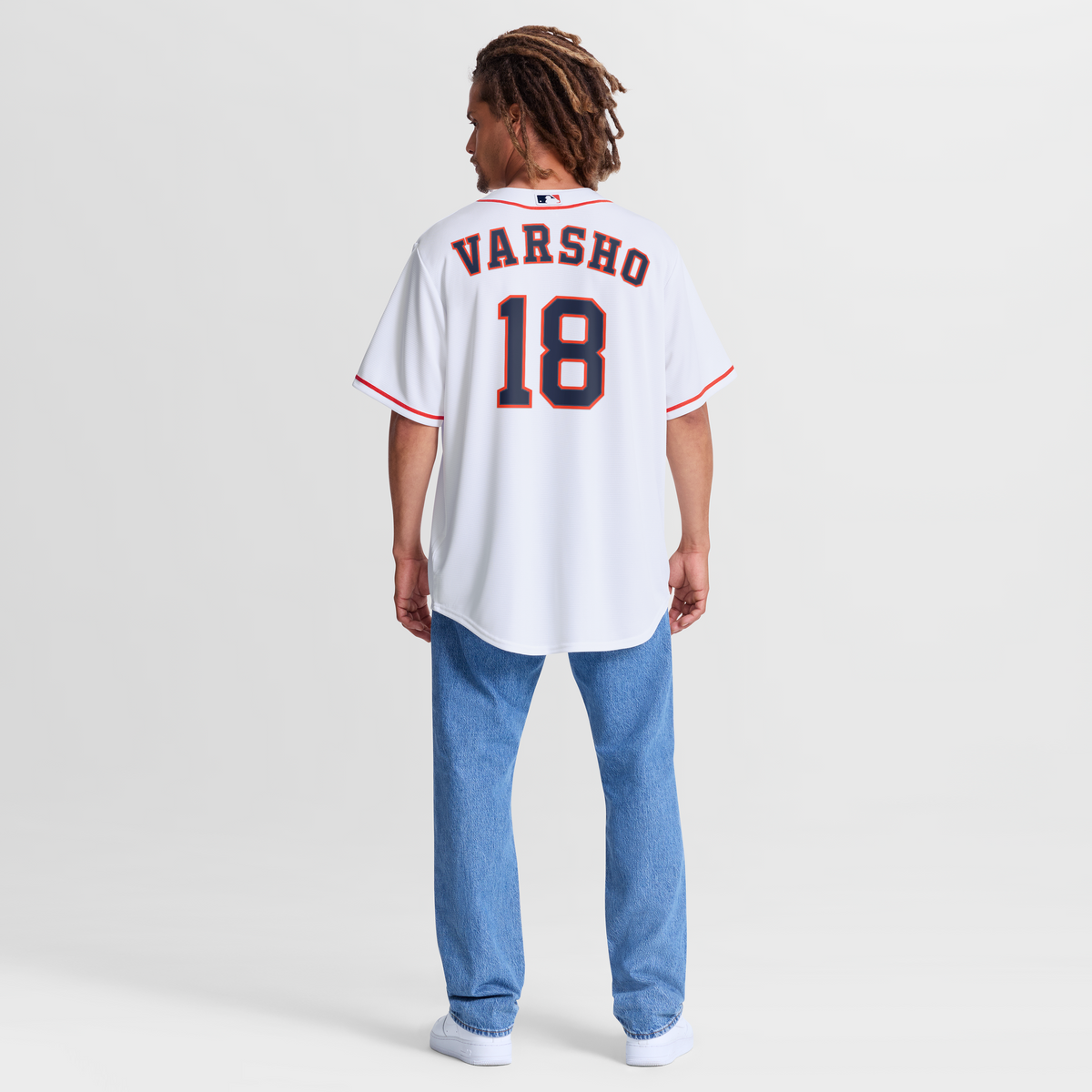 Men's Houston Astros Daulton Varsho Nike White Home Replica Jersey