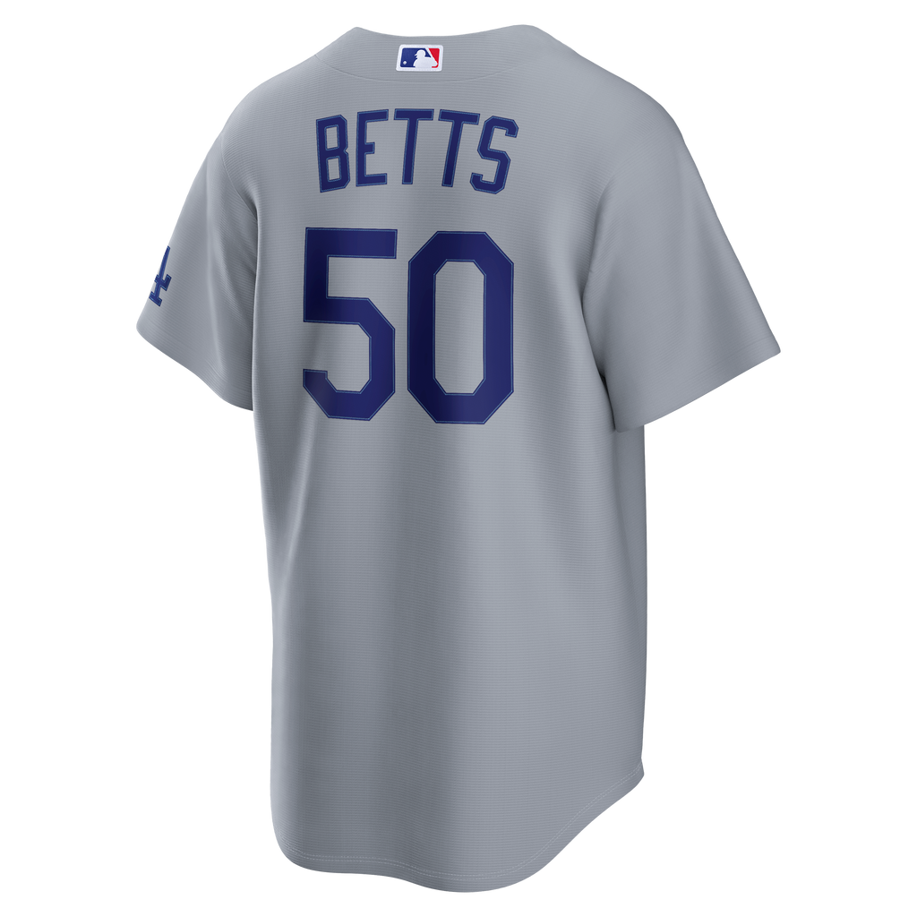 Men's Los Angeles Dodgers Mookie Betts Nike Gray Stadium Jersey