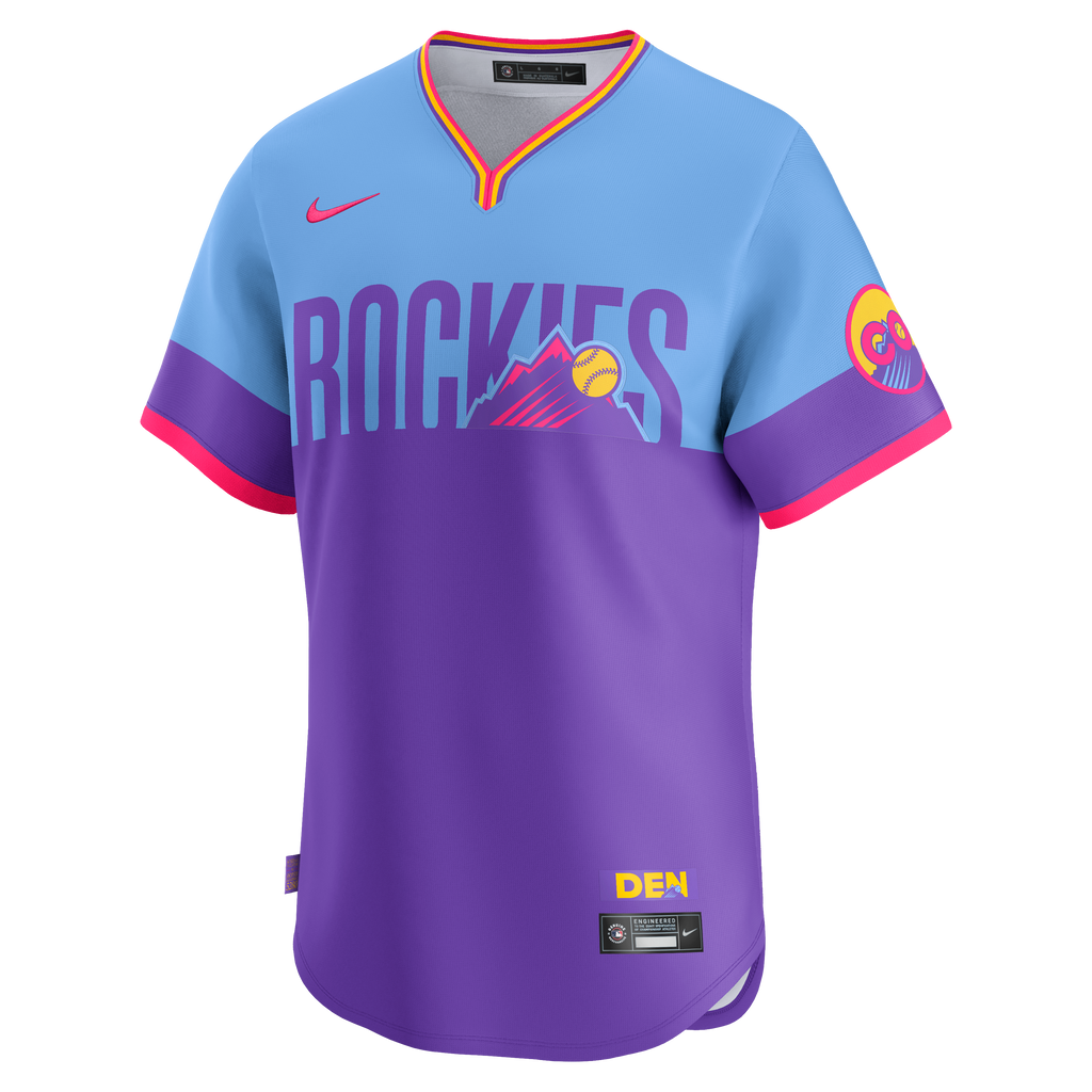 Men's Colorado Rockies  Nike Purple/Light Blue 2025 City Connect Limited Jersey