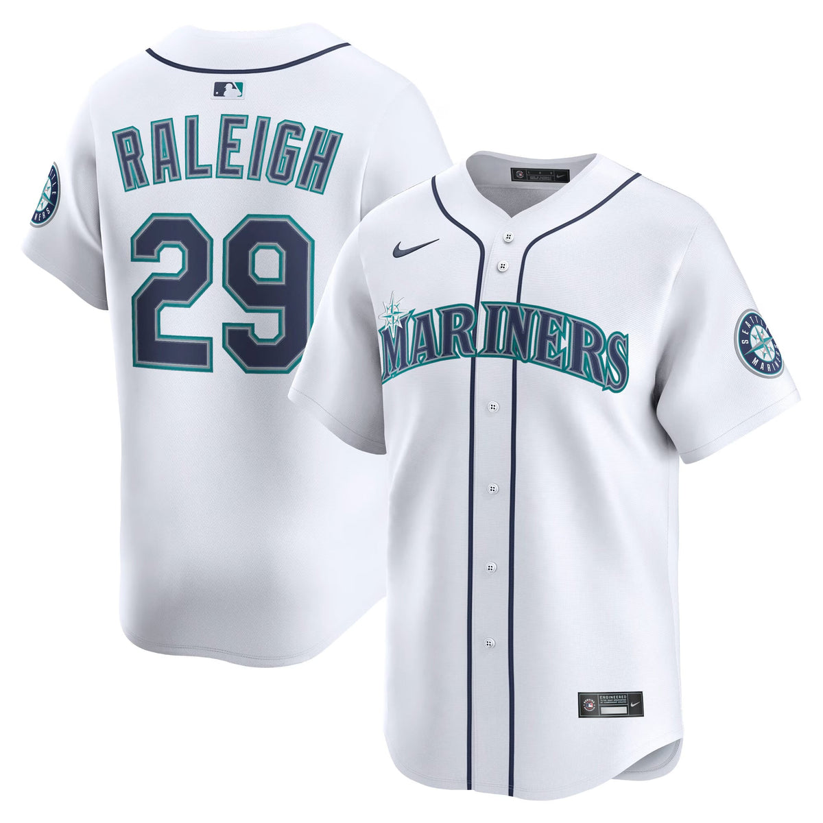 Men's Seattle Mariners Cal Raleigh Nike Teal Alternate Limited Jersey