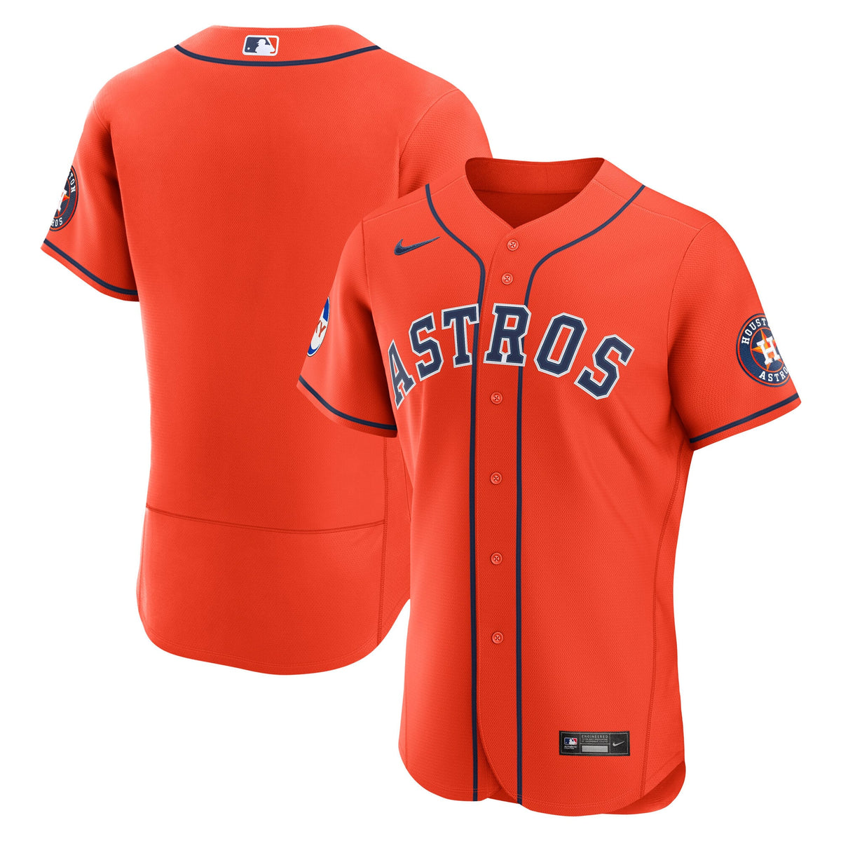 Men's Houston Astros Nike Navy Alternate Sponsor Patch Authentic Jersey